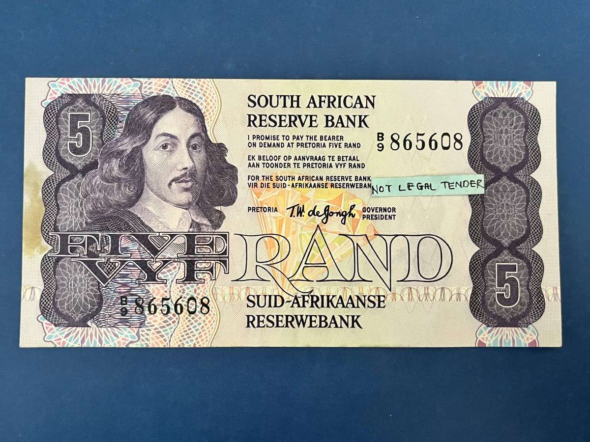 TW de Jongh  R5 Banknote
