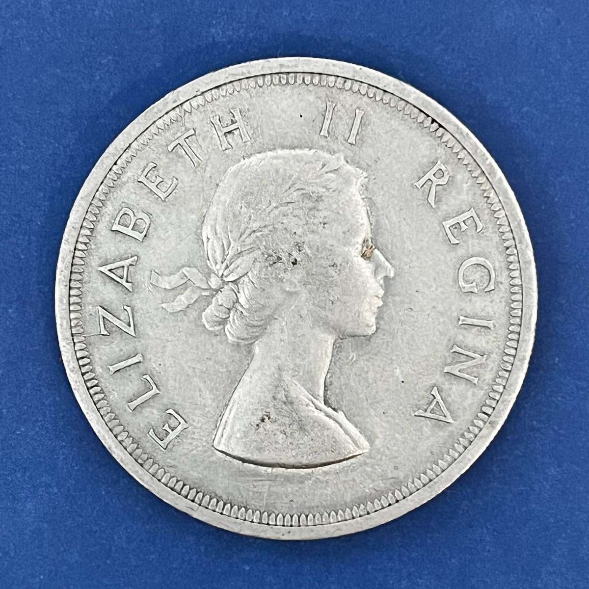  Union of SA 1958 5 Shillings Crown .500 Silver