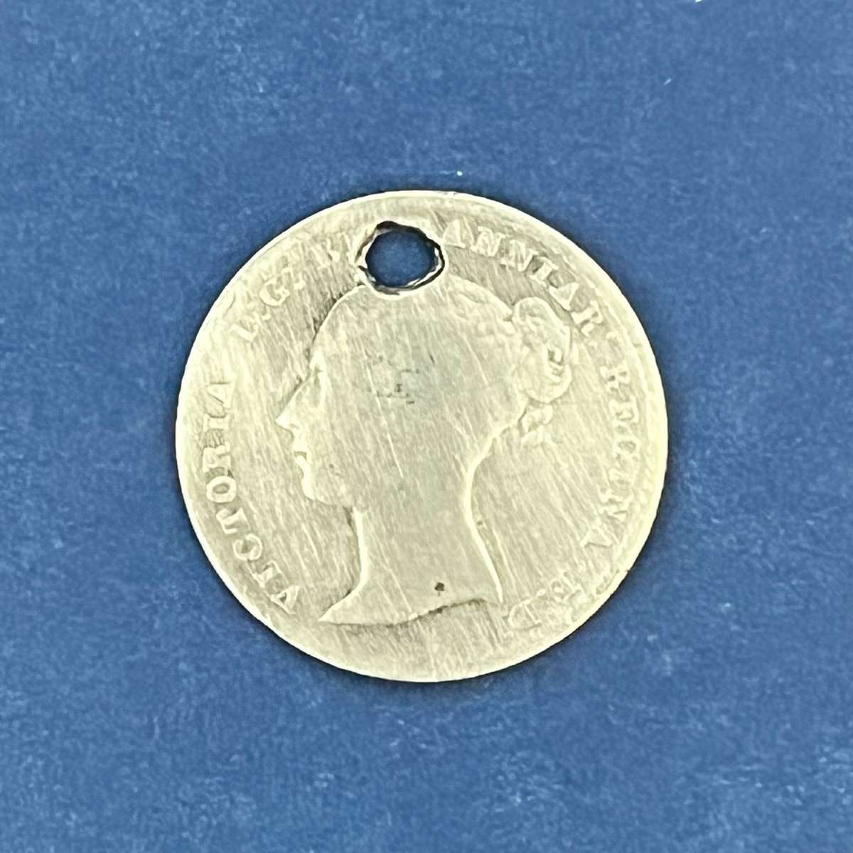  UK Queen Victoria 1846 Fourpence .925 Silver Holed (180 Years Old)