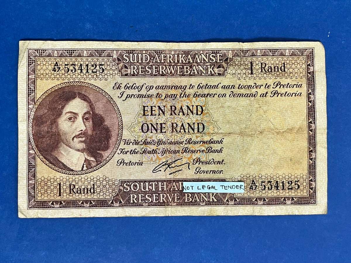 South African Reserve Bank 1 Rand Banknote  G. Rissik