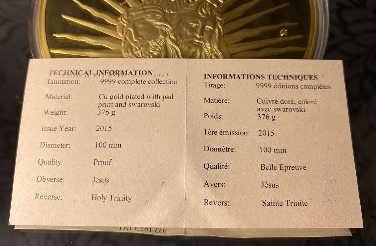 Jesus Coin  Holy Trinity Edition (2015) 100mm