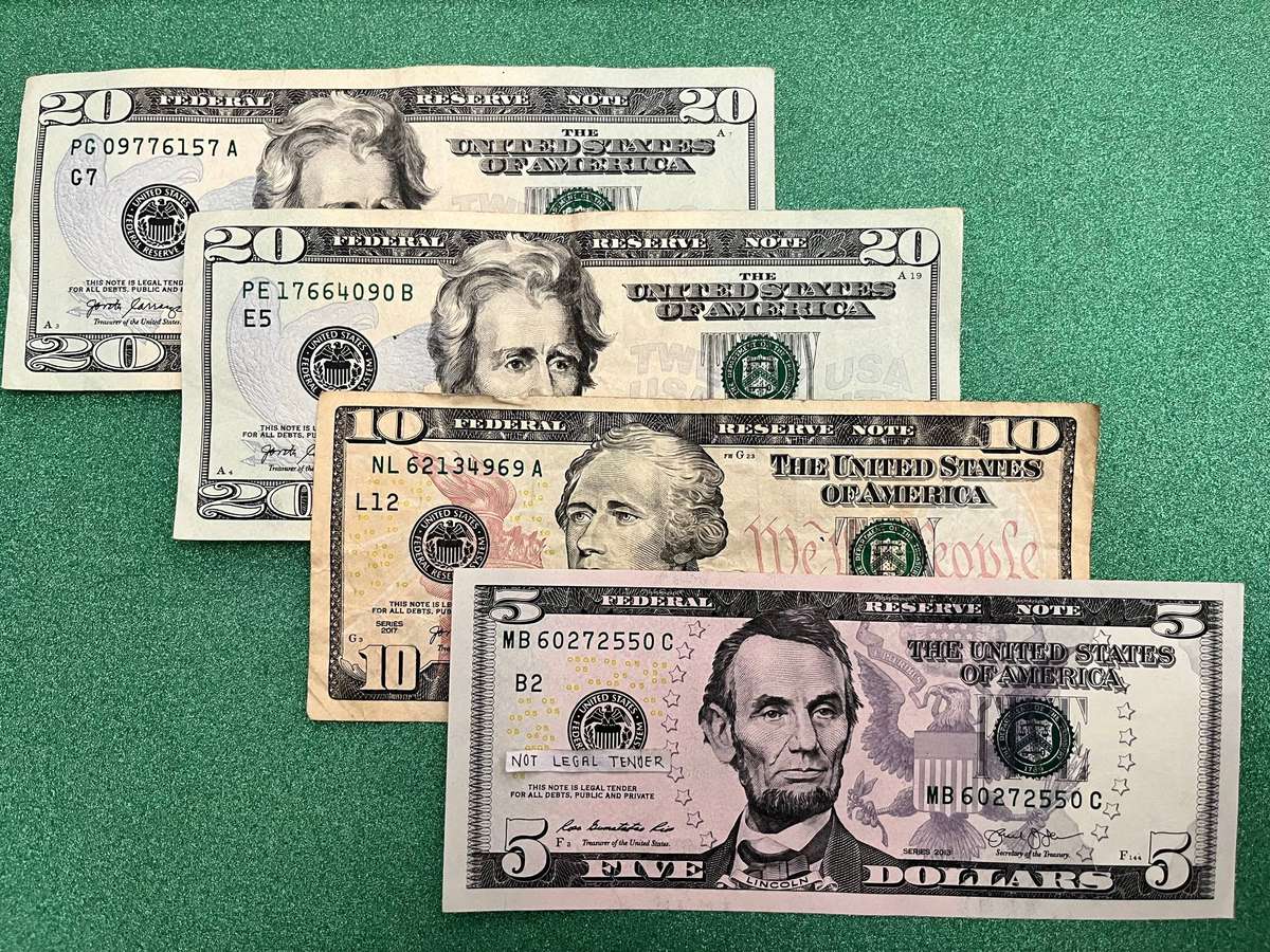  United States Dollar Banknote Mixed Denomination Set of 4
