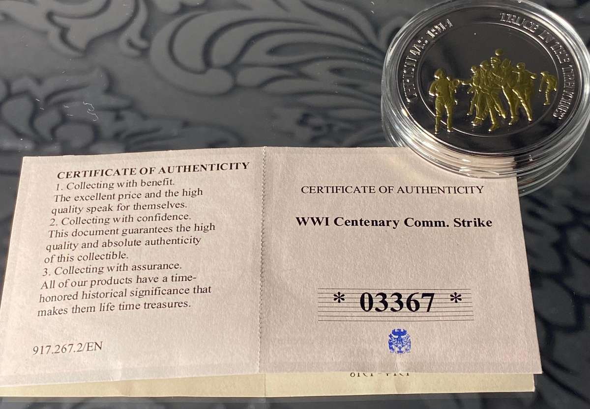 First World War Centenary  Christmas 1914 Commemorative Coin