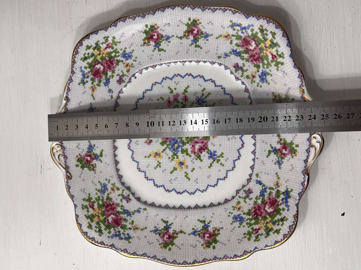 Royal Albert Bone China Petit Point Serving Plate | England (27 cm)