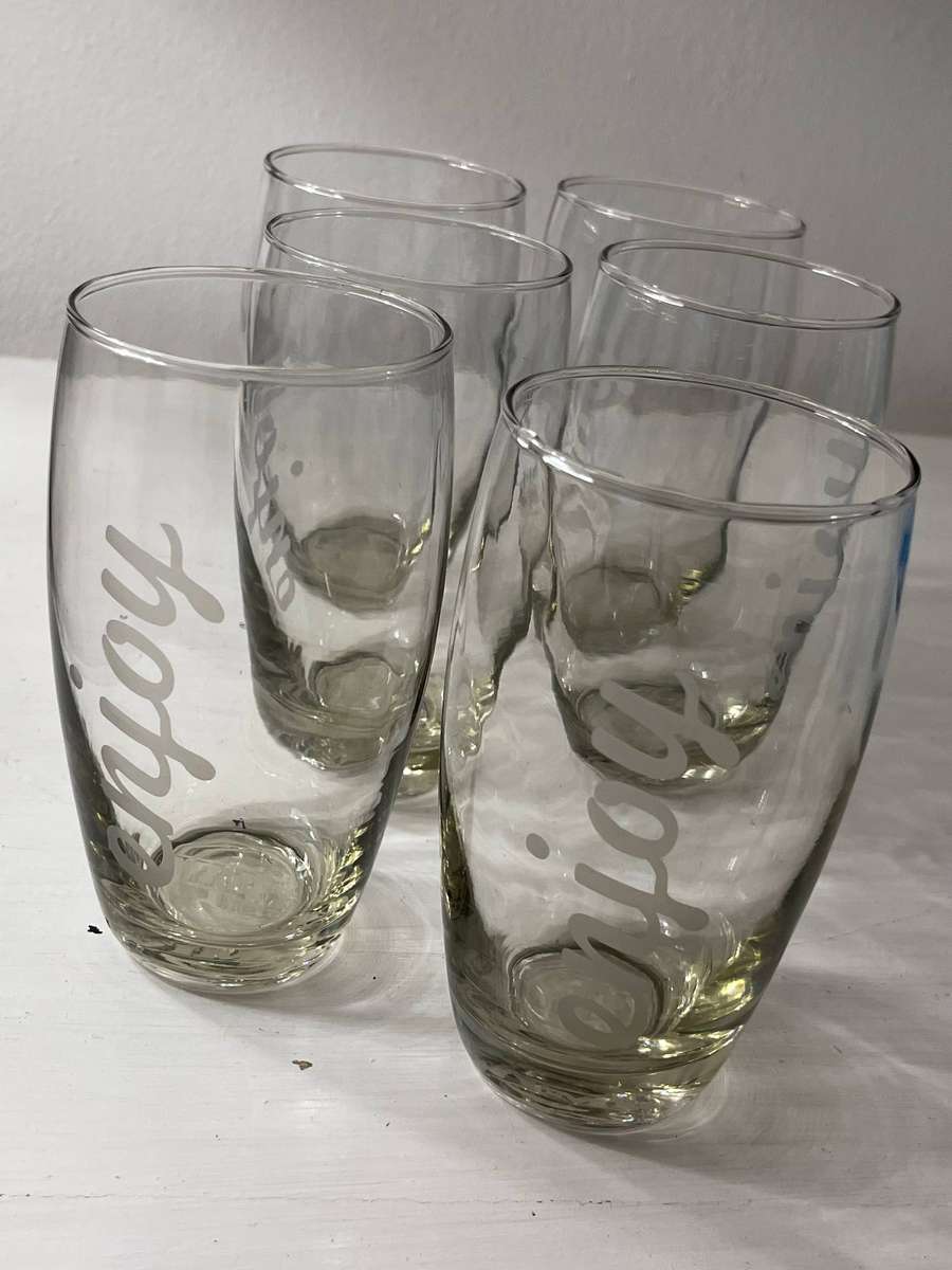  Wimpy Promotional Drinking Glasses  Complete Set of 6 | Restaurant Issue