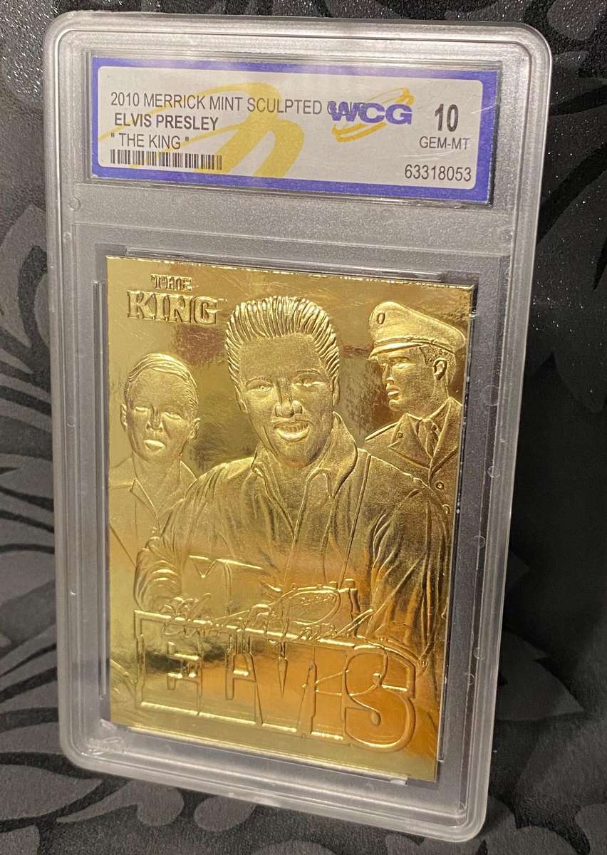 Elvis Presley "The King"  2010 Gold Sculpted Card (GEM MINT 10)