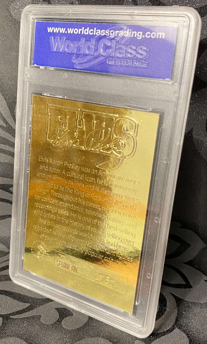 Elvis Presley "The King"  2010 Gold Sculpted Card (GEM MINT 10)