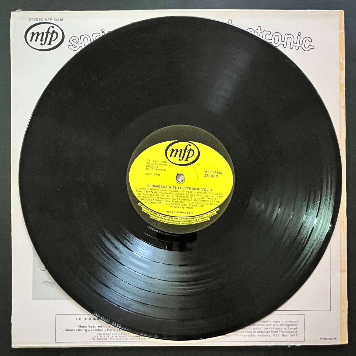 Springbok Hits Electronic Vol 4  | Vinyl LP