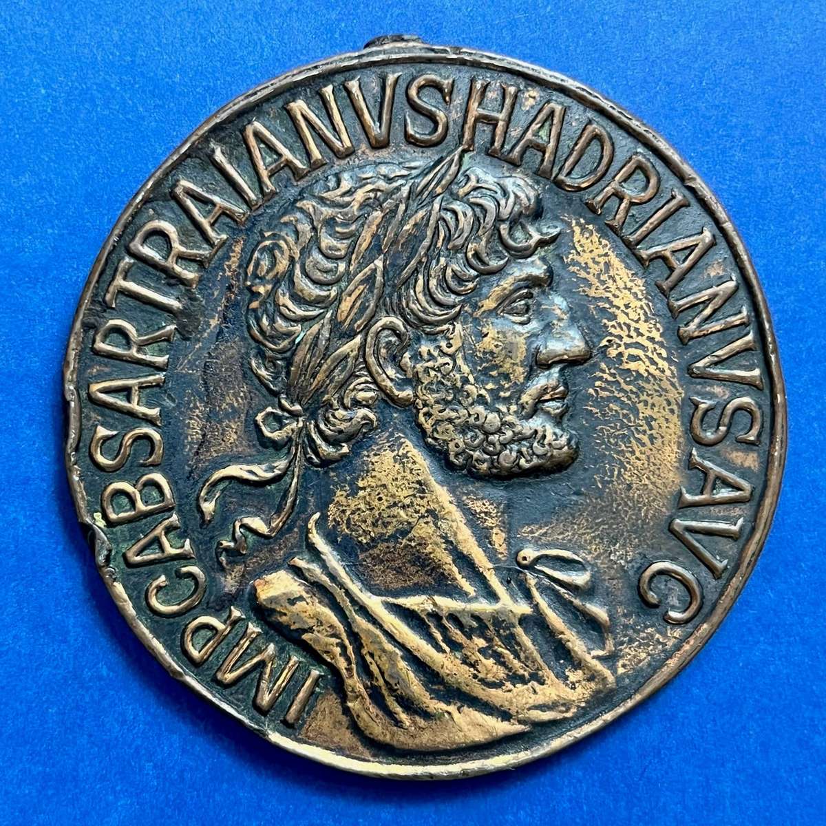  Roman Empire Hadrian Replica Medallion  Rome Souvenir Piece