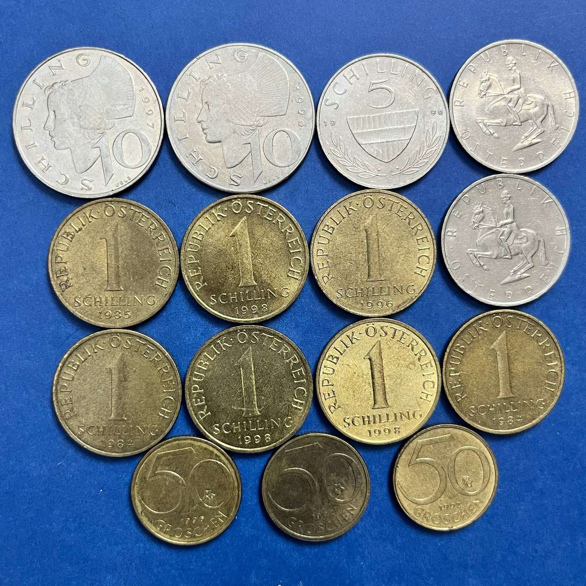  Austria Schilling & Groschen Coin Lot  Mixed Dates Collection