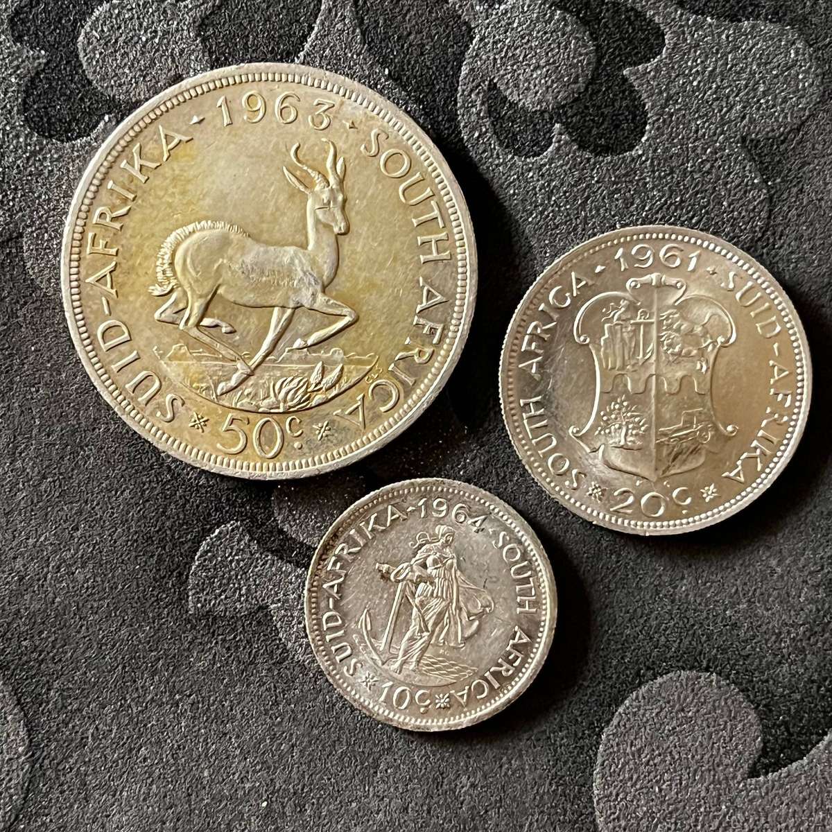  Union of SA  1st Decimal Series Silver Coin Set (10c, 20c & 50c)