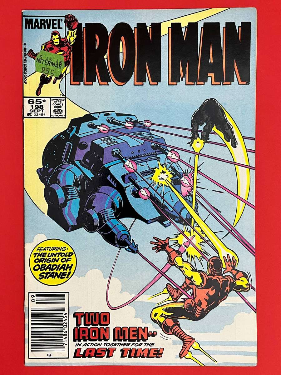  Iron Man #198 Newsstand / Origin of Obadiah Stane / Marvel Comics