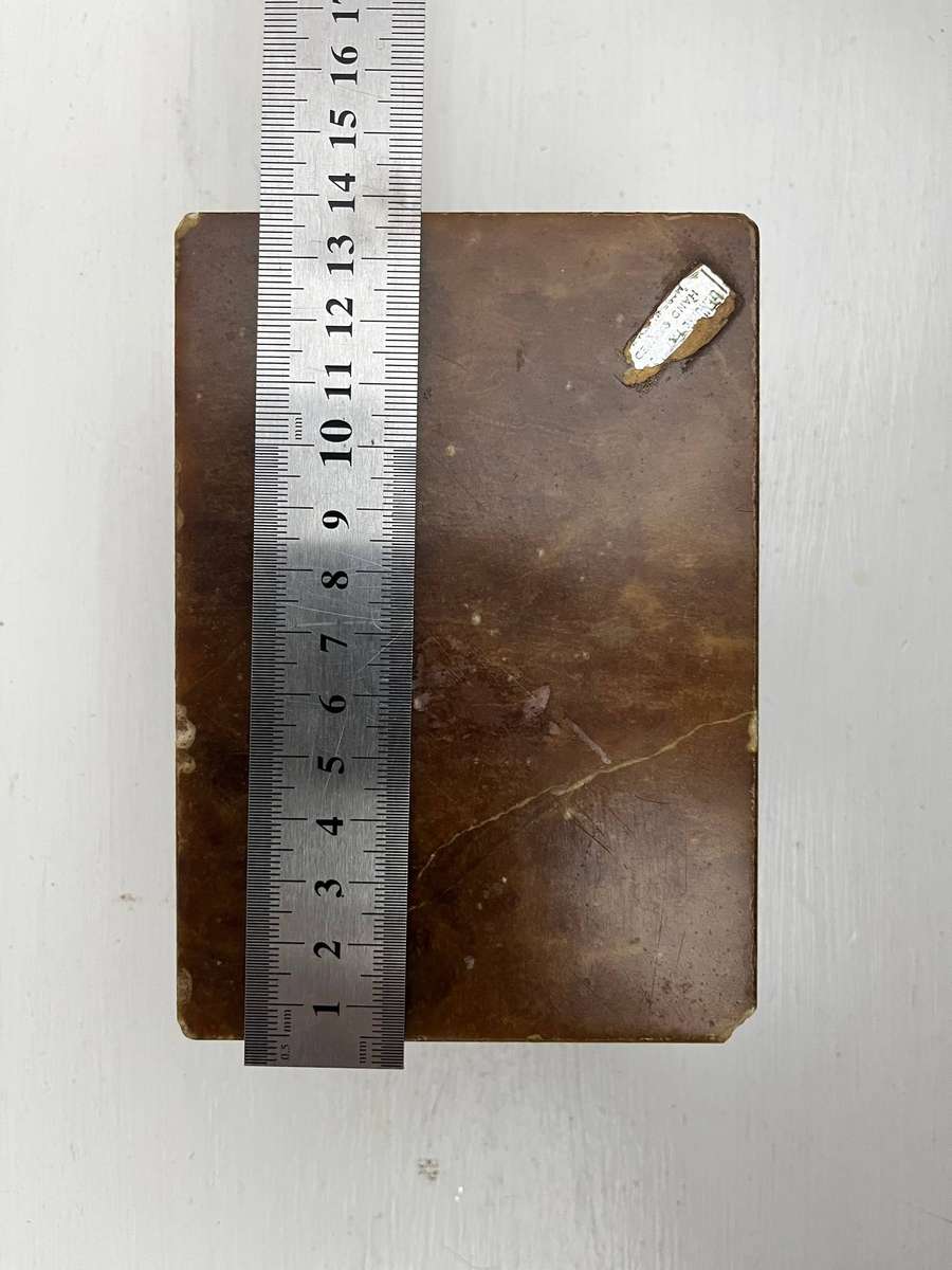  Vintage Marble & Brass Trinket Jewellery Box on Claw Feet