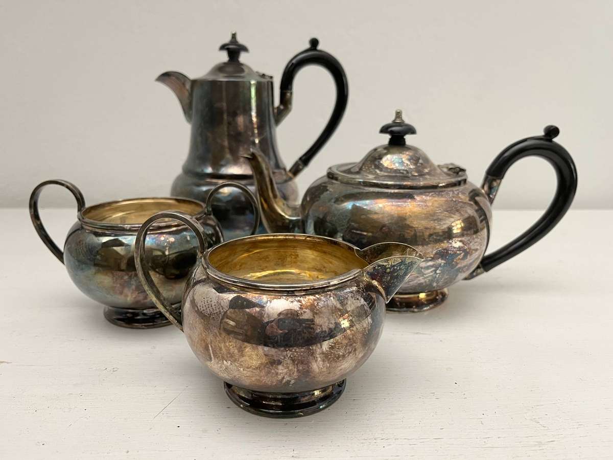  Mappin & Webb Princes Plate 4 Piece Tea Set England A1 Quality Silver Plate