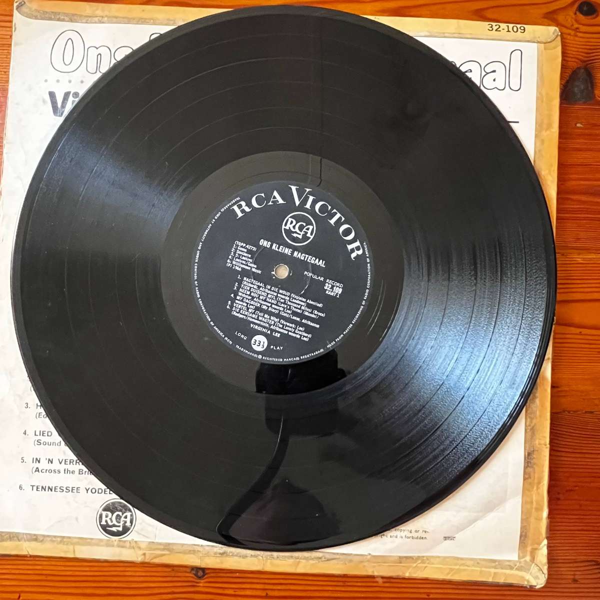 Virginia Lee - Ons Kleine Nagtergaal   | Vinyl LP