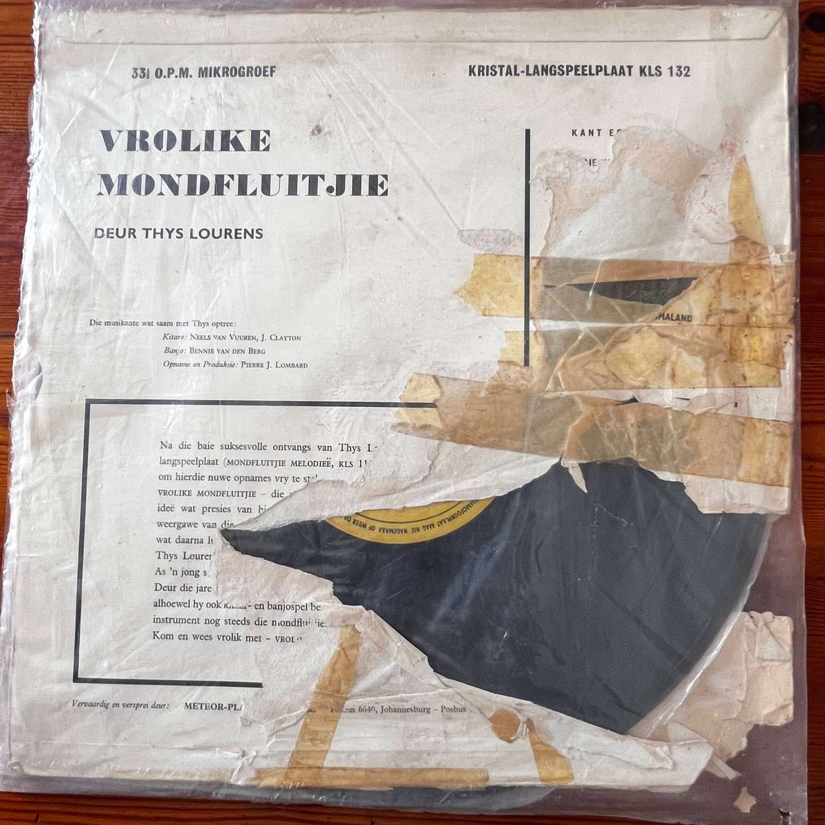 Vrolike Mondfluitjie deur Thys Lourens | Vinyl LP