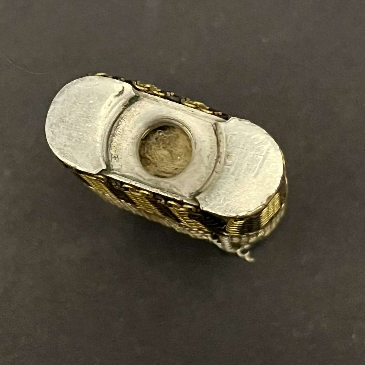  Vintage Petrol Table Lighter Engine-Turned Metal Finish Pocket Size 5cm