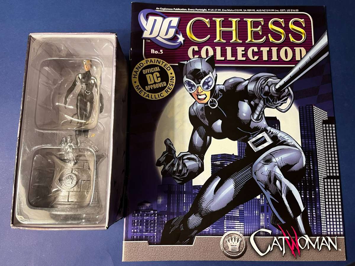  DC Chess Collection  Catwoman White Queen Figure (Issue No. 5)