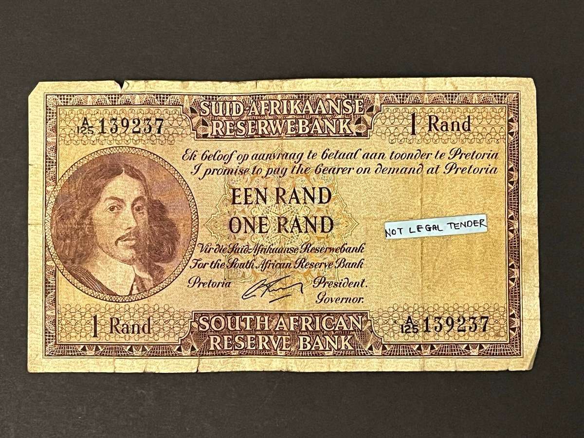  Republic of SA 1 Rand Jan van Riebeeck Banknote