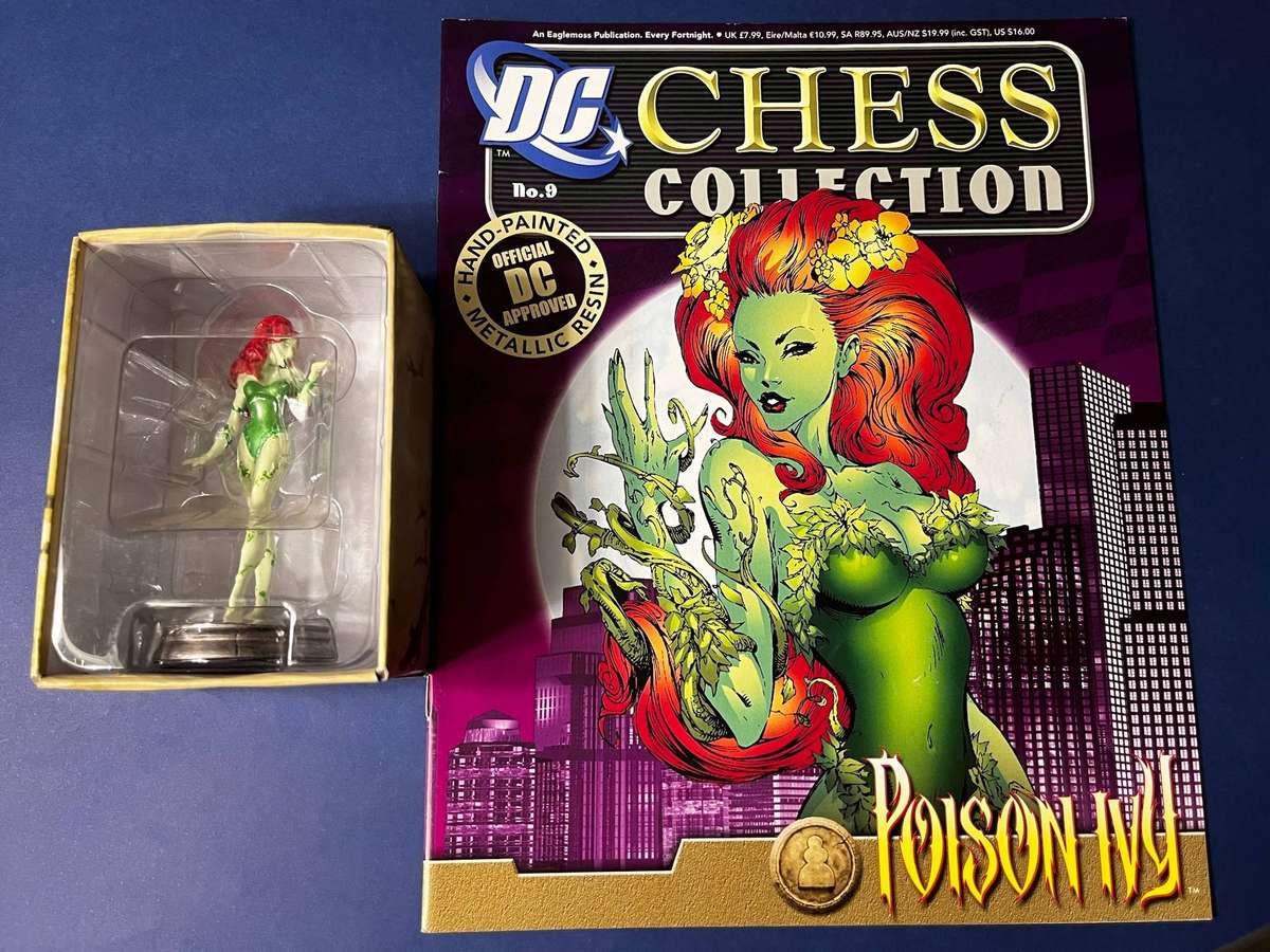  DC Chess Collection  Poison Ivy Black Queen Figure (Issue No. 9)