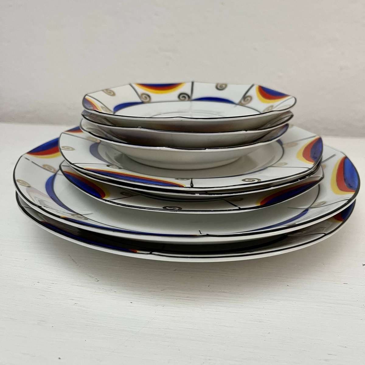  ME Bavaria Art Deco Porcelain Tableware Set  8 Pieces