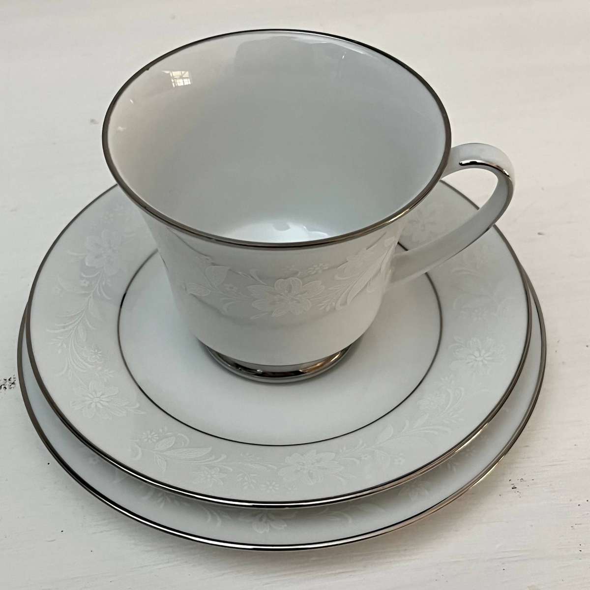  Noritake Ranier 6909 Tea Trio Cup Saucer Side Plate Japan