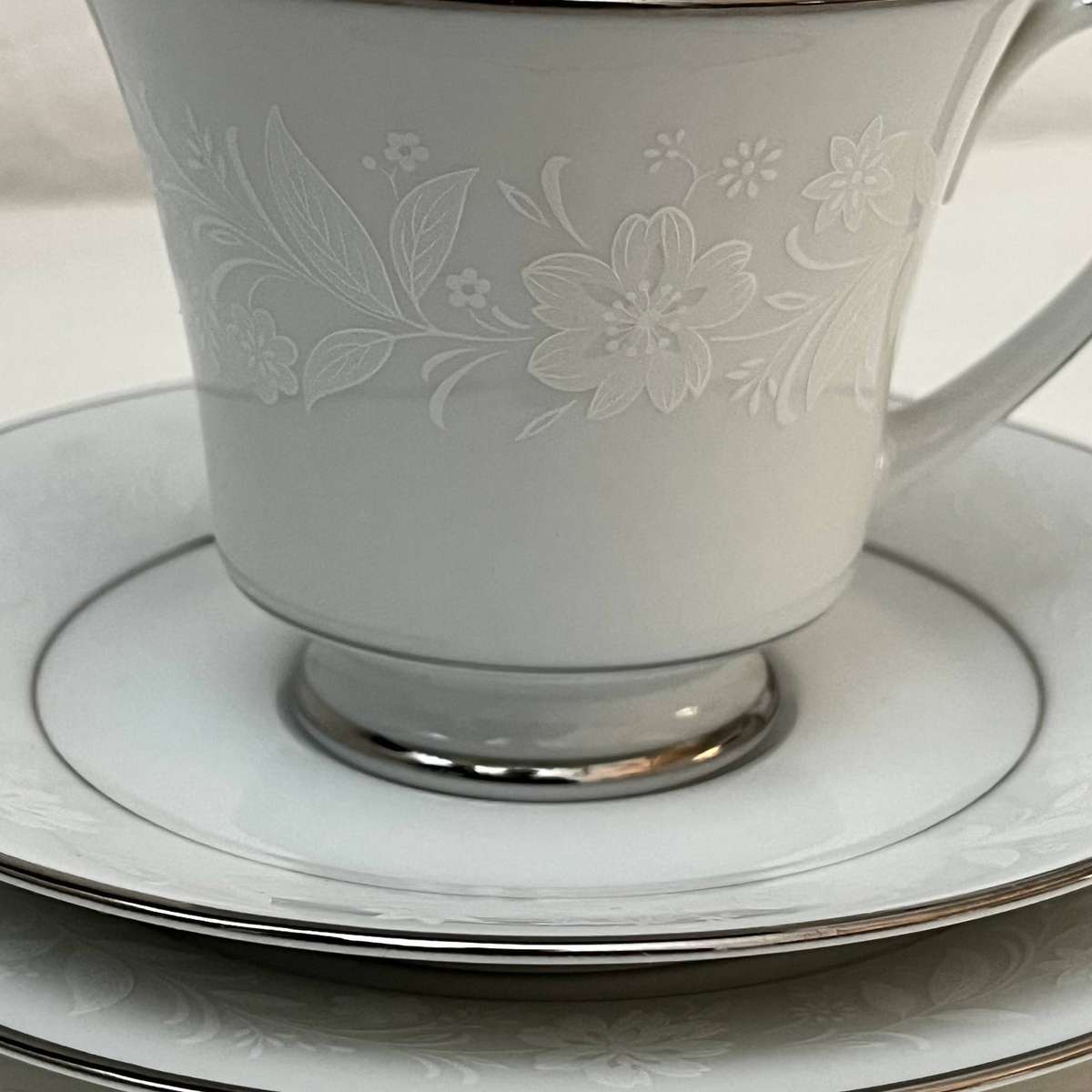  Noritake Ranier 6909 Tea Trio Cup Saucer Side Plate Japan