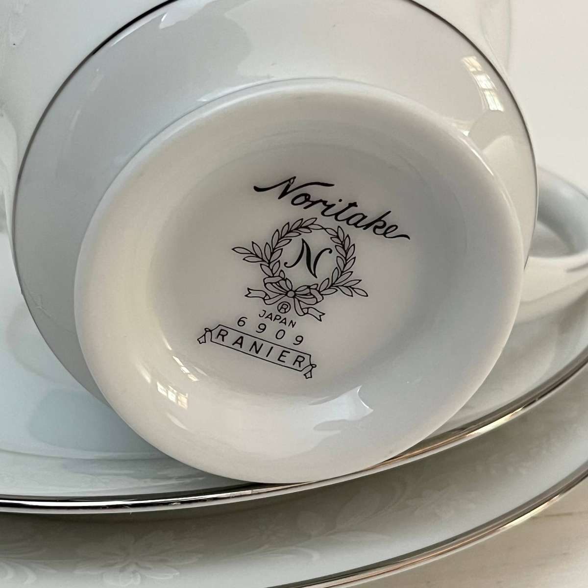  Noritake Ranier 6909 Tea Trio Cup Saucer Side Plate Japan