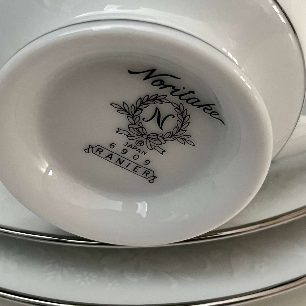  Noritake Ranier 6909 Tea Trio Cup Saucer Side Plate Japan