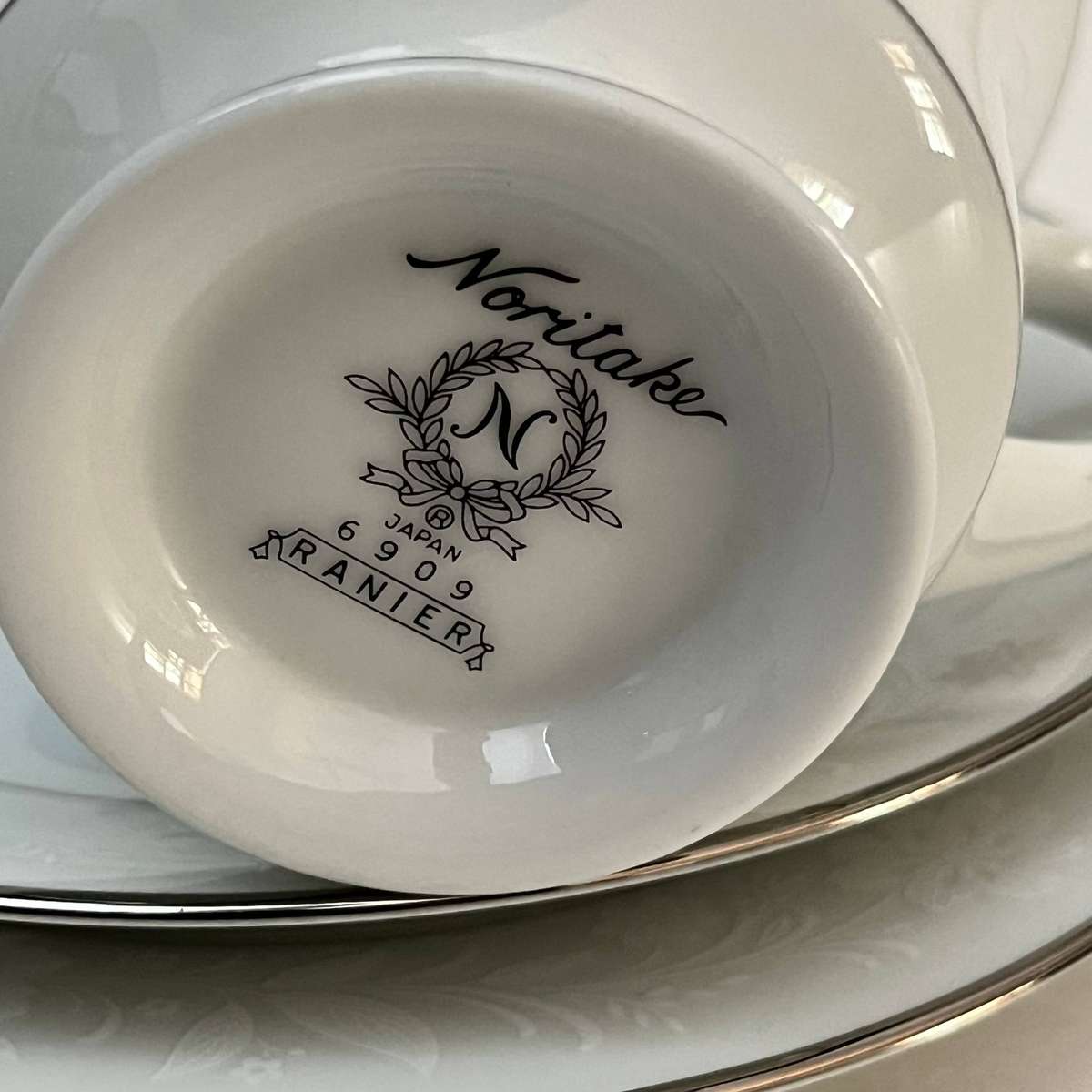  Noritake Ranier 6909 Tea Trio Cup Saucer Side Plate Japan
