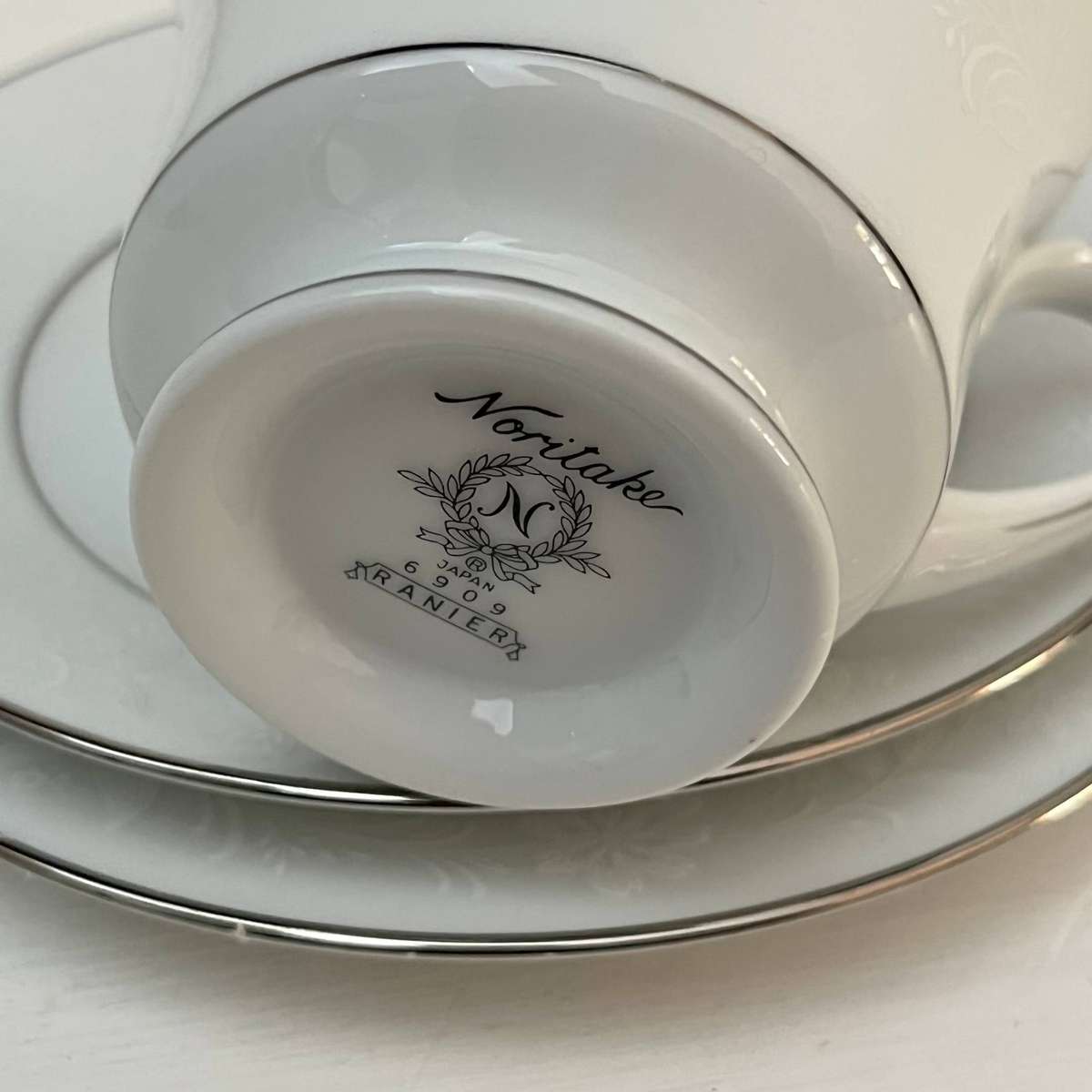 Noritake Ranier 6909 Tea Trio Cup Saucer Side Plate Japan