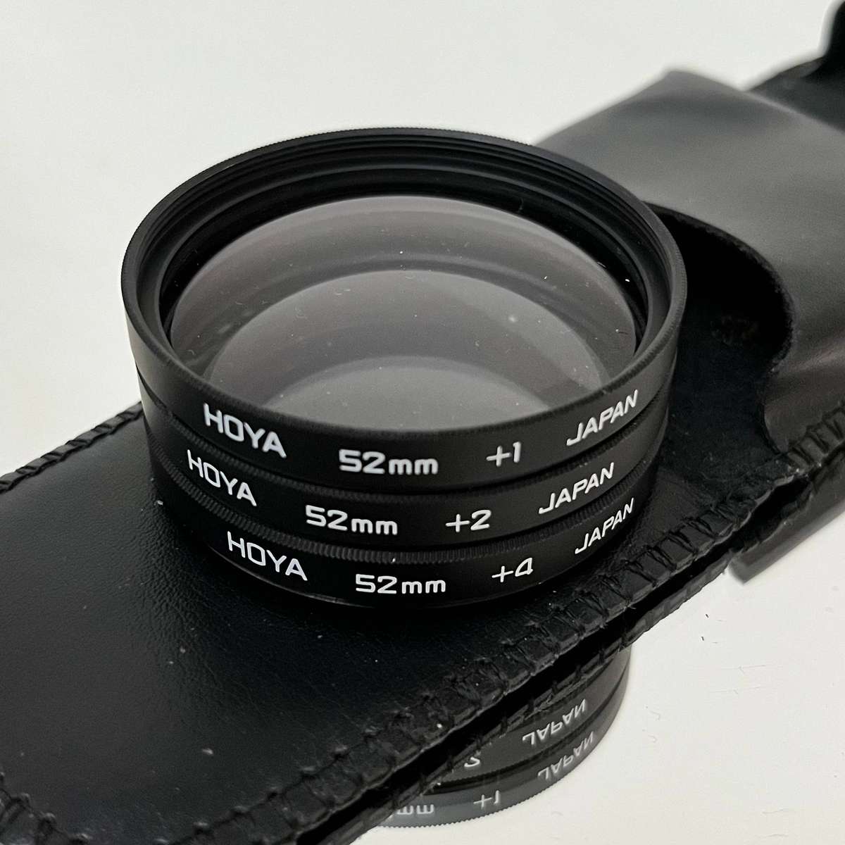  Hoya 52mm Close-Up Filter Set +1 +2 +4 Japan With Original Case