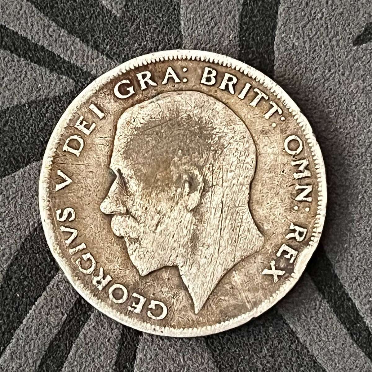  Great Britain ½ Crown  King George V (2nd Type)  Silver (.500)
