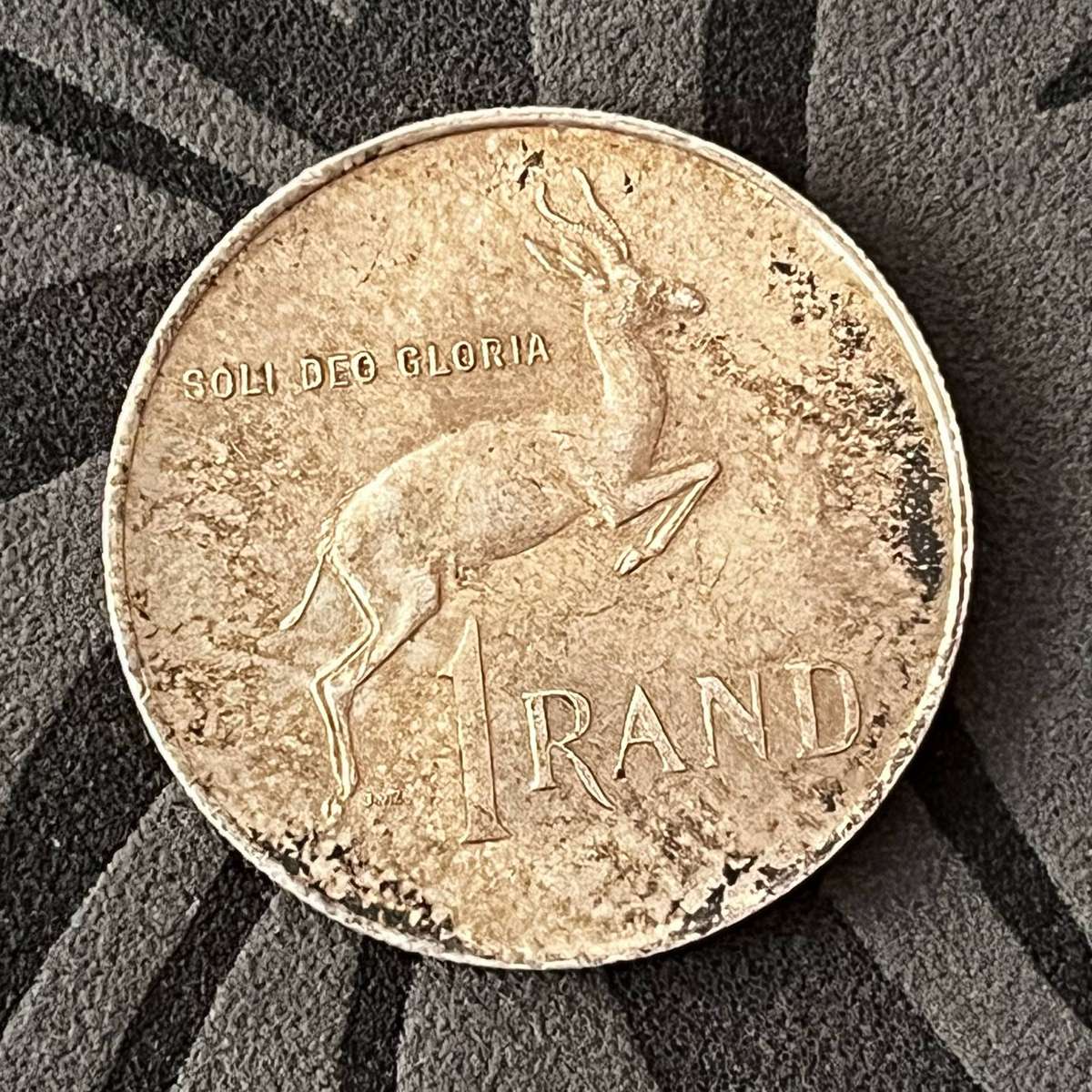  RSA R1 Silver Coin  1967  English Legend  Springbok