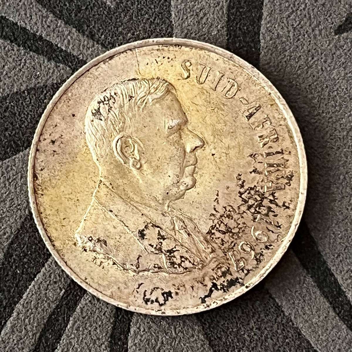  RSA R1 Silver Coin  1967  English Legend  Springbok
