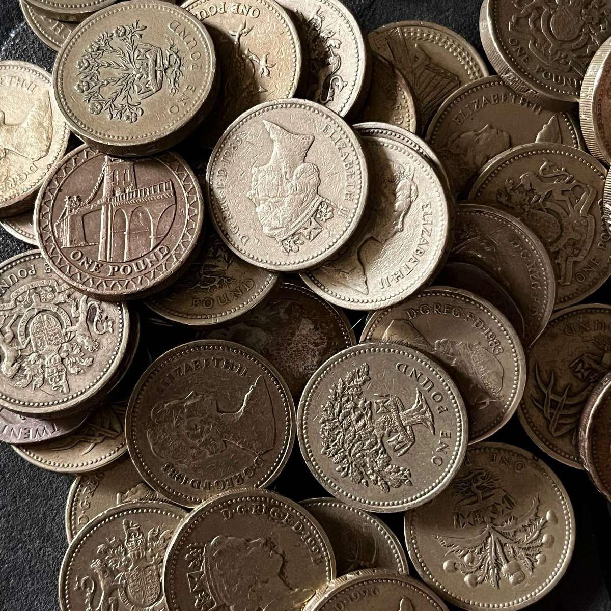  Great Britain  Old £1 Pound Coin Lot