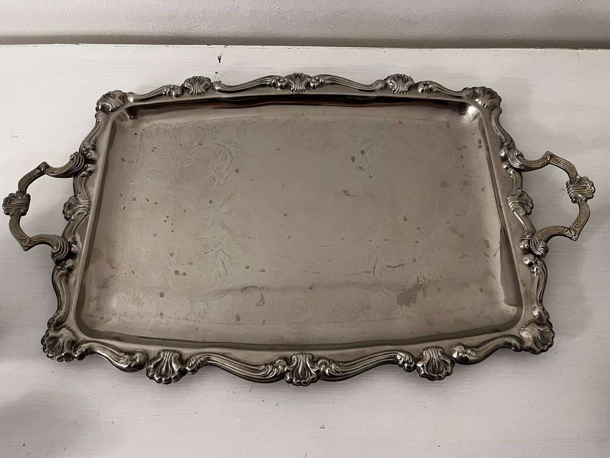 Silver-Plated Tea & Coffee Set with Tray