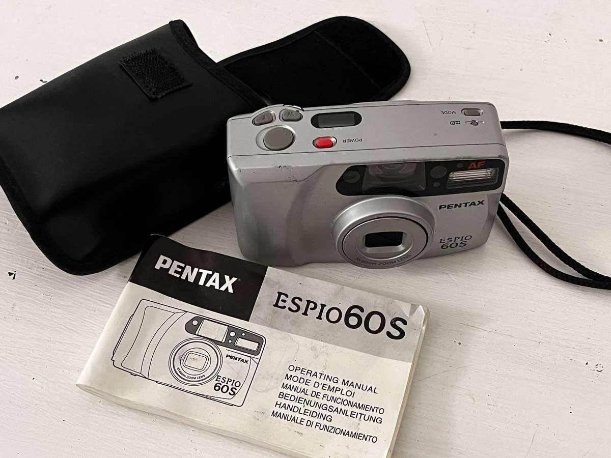 Pentax Espio 60S AF Compact 35mm Film Camera  With Case & Manual