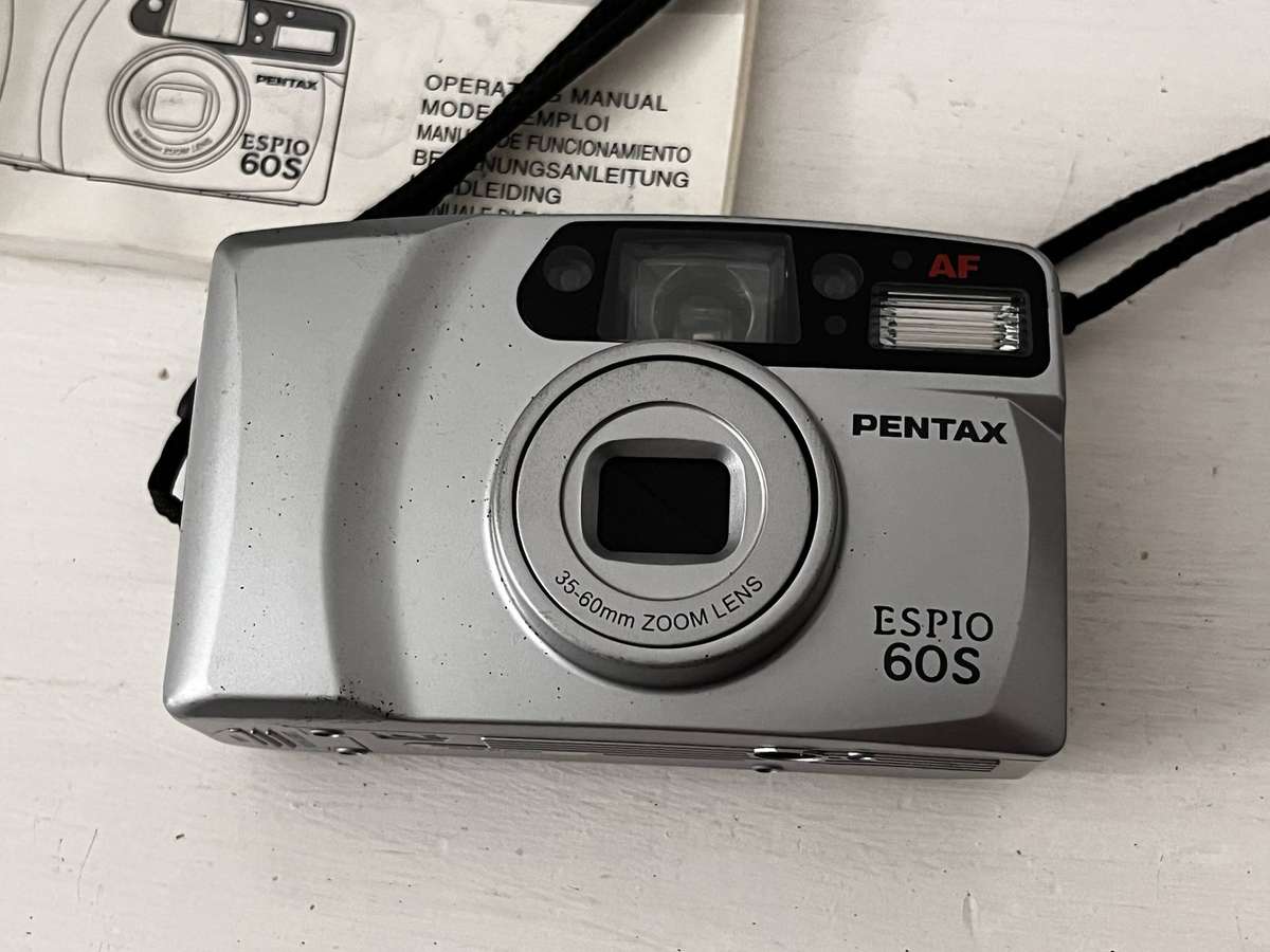 Pentax Espio 60S AF Compact 35mm Film Camera  With Case & Manual