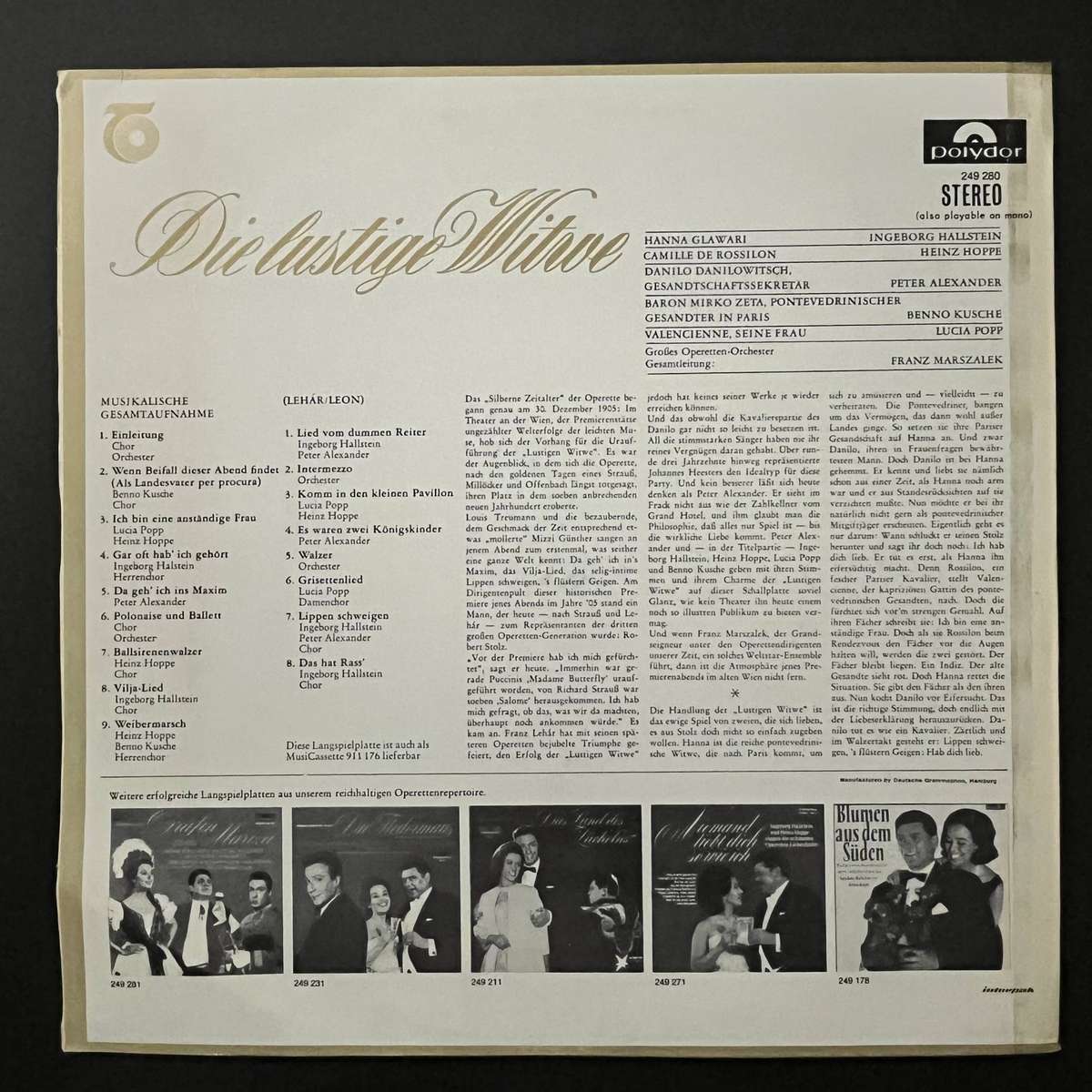 Franz Lehár  Die Lustige Witwe (The Merry Widow) Polydor | Vinyl LP