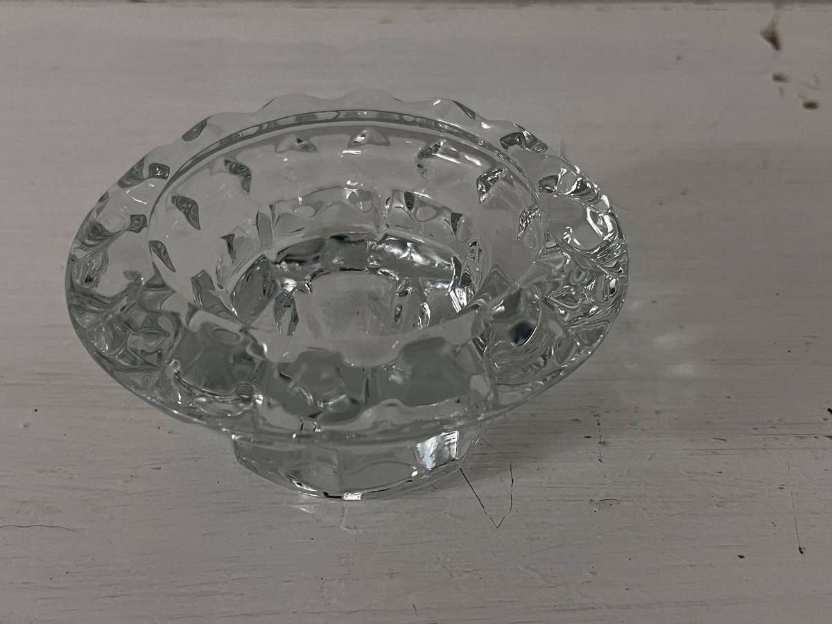 Glass Candlestick & Tealight Holder Set  5 Pieces (3 Tall, 2 Small)