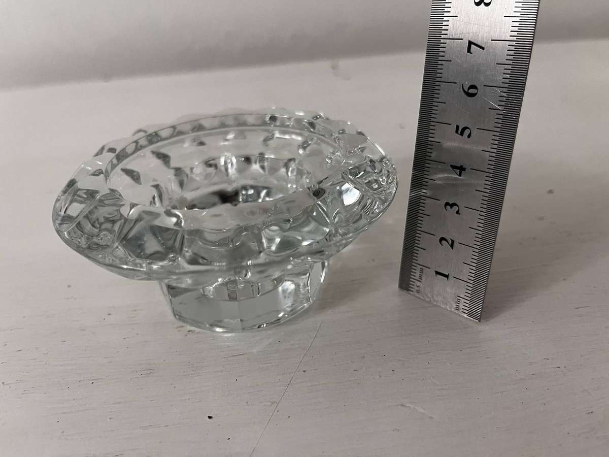 Glass Candlestick & Tealight Holder Set  5 Pieces (3 Tall, 2 Small)