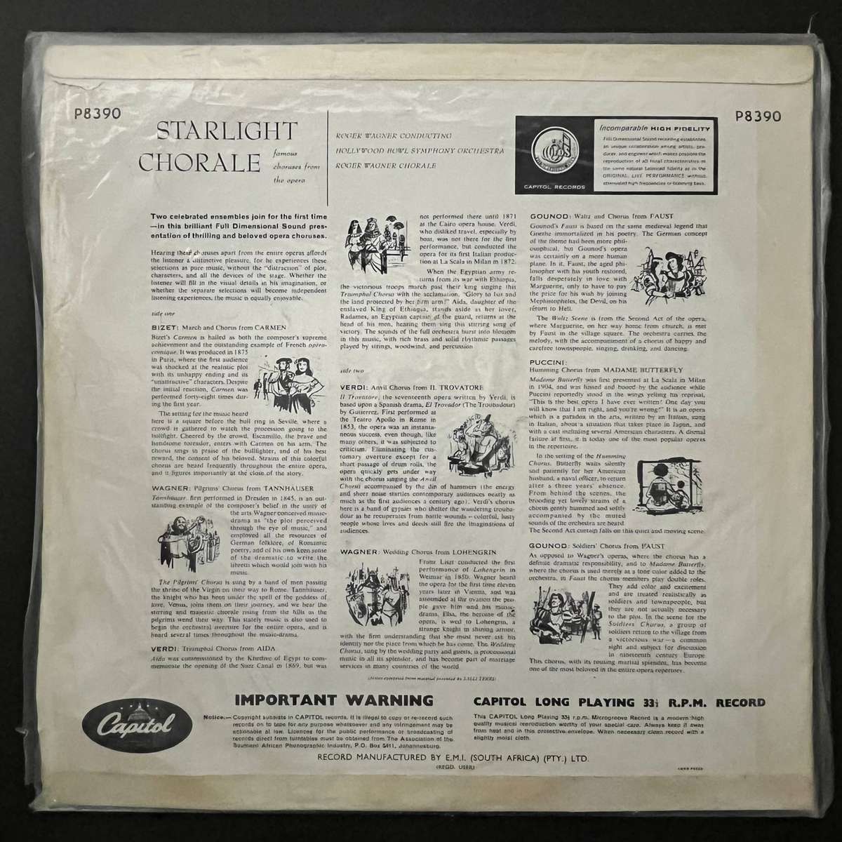 Starlight Chorale  Famous Choruses from the Opera | Vinyl LP