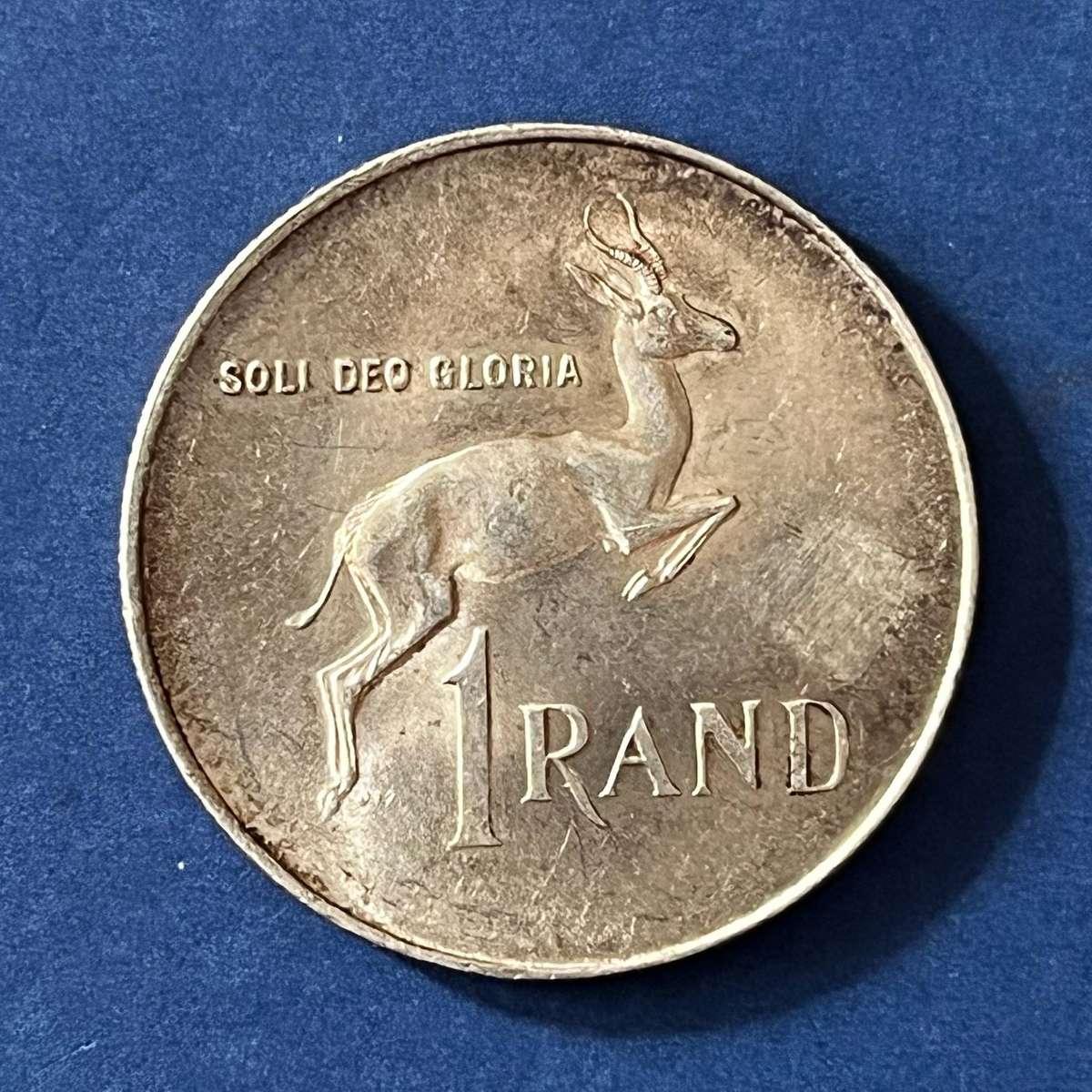  South Africa  1 Rand  1966  Silver (.800) | Springbok Design