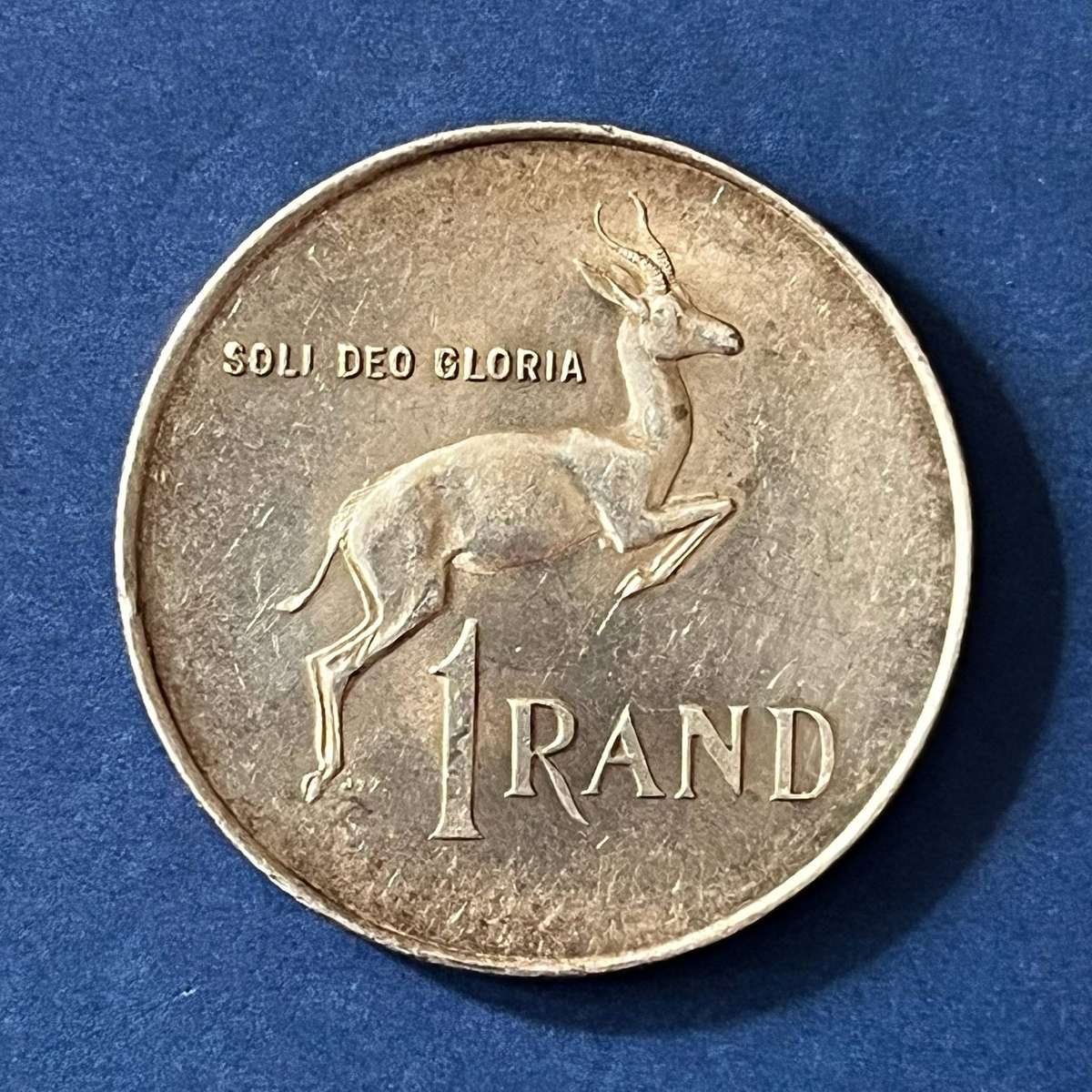  South Africa  1 Rand  1966  Silver (.800) | Springbok Design