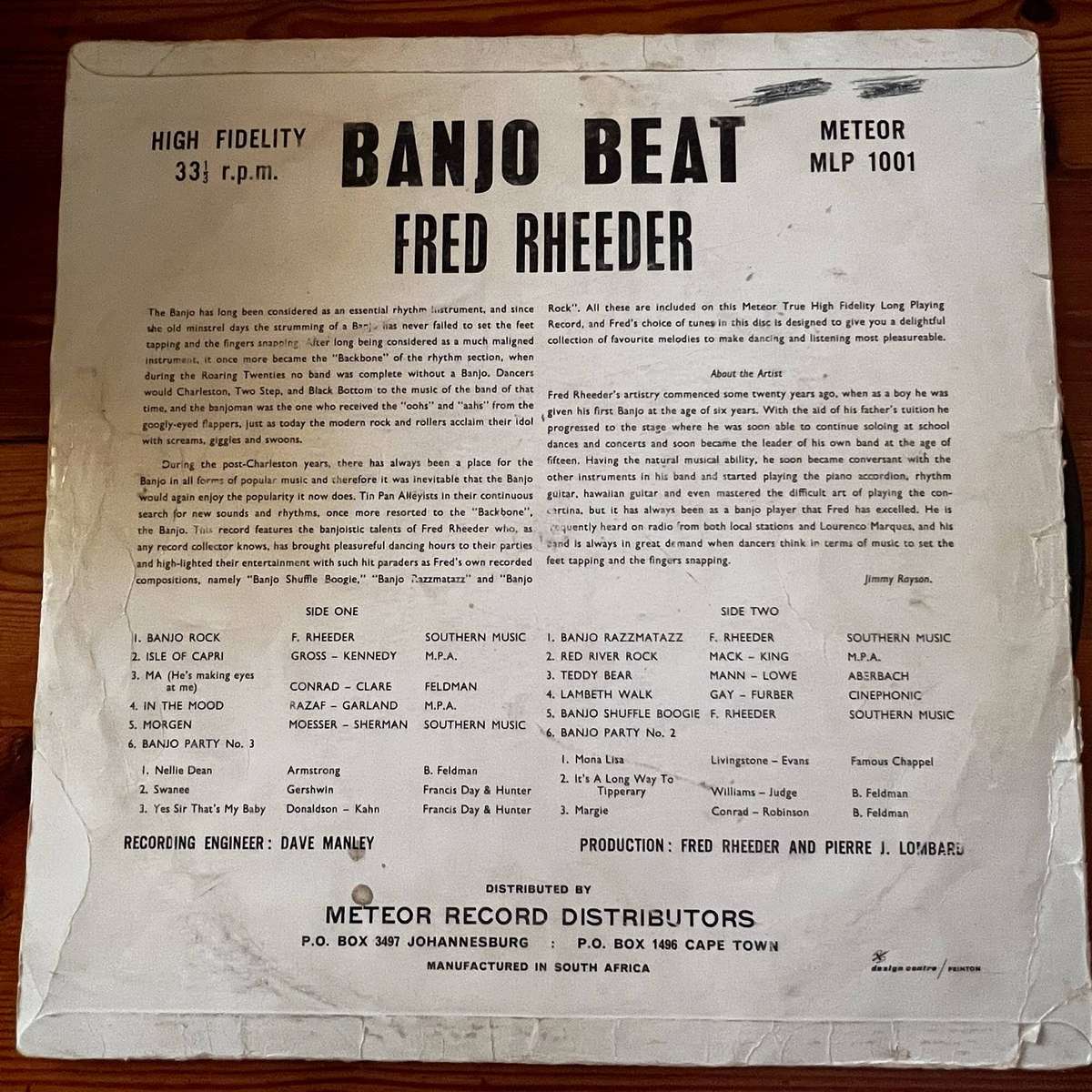 Banjo Beat - Fred Rheeder  | Vinyl LP