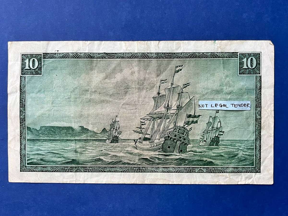 10 Rand T.W. de Jongh Governor Banknote
