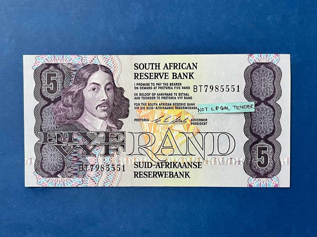 UNC 5 Rand C.L. Stals Governor Banknote