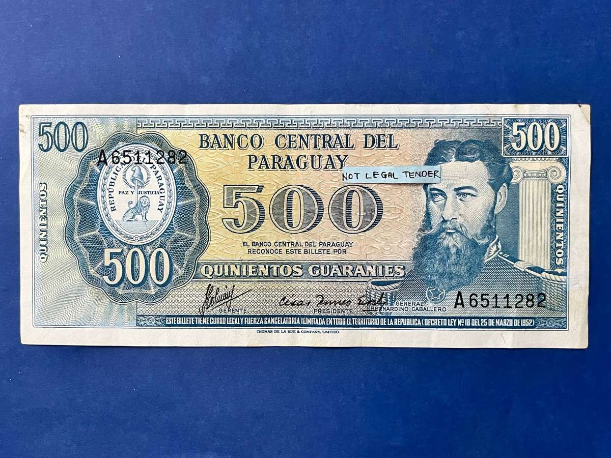 500 Guaranies Banco Central del Paraguay Banknote