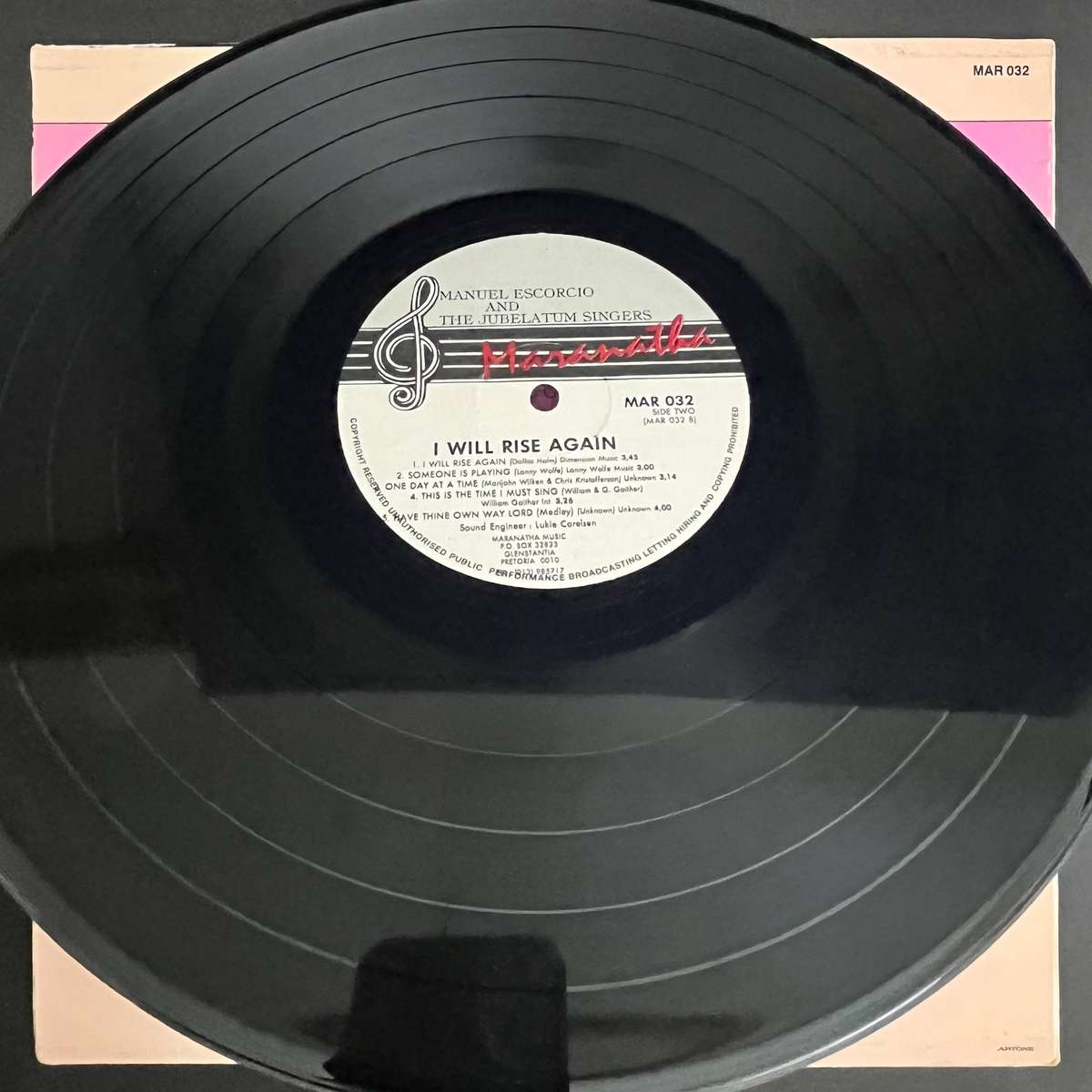 Manuel Escorcio & The Jubelatum Singers  I Will Rise Again | Vinyl LP